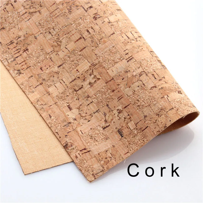 Cork fabric Natural square cork leather natural Material Kork 60*88cm