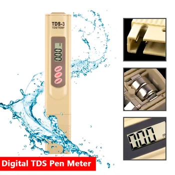 

Portable Digital LCD TDS Meter Metr Purity Filter TDS Tester Water Quality Testing Pen 0-9990 PPM Temp Water Tester Accurate