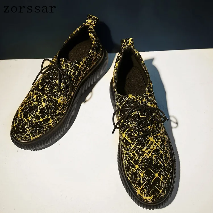 

Zorssar Spring Autumn Lace-up Flat Platform Shoes Thick Bottom Women Casual Shoes British Style Women sneakers Shoes