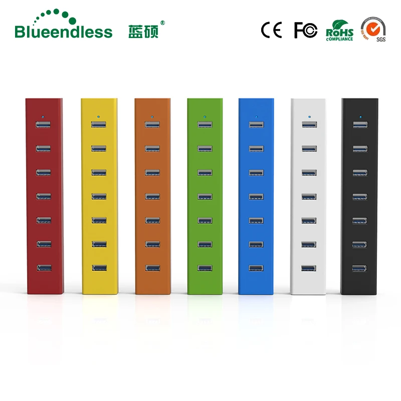 Blueendless H705U3 высокоскоростной новый 7 портов концентратор с USB 3 0 для ПК Macbook ноутбук