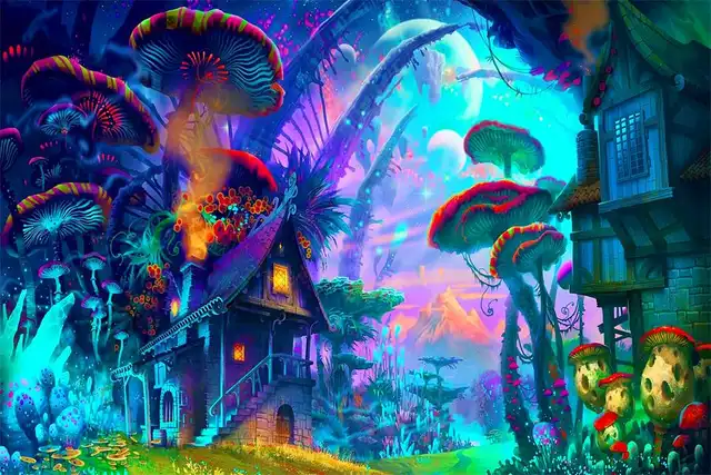 Benutzerdefinierte-Leinwand-Wand-dekor-Fantasie-Kunst-Tapeten-Zeichnung-Natur-Psychedelic-Buntes-Haus-Poster-Pilz-Planeten-Aufkleber.jpg_640x640q70.jpg