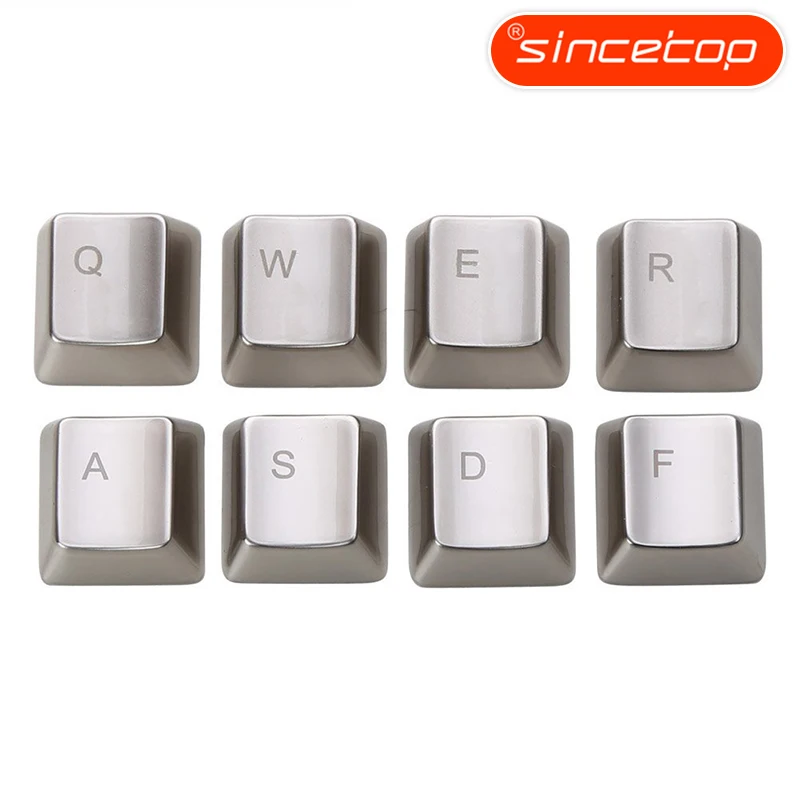 

Zinc Alloy Key Cap for Mechanical Keyboard MX Axis Silver/Golden Metal Keycaps Keypress WASD QWERASDF ARROW 37key