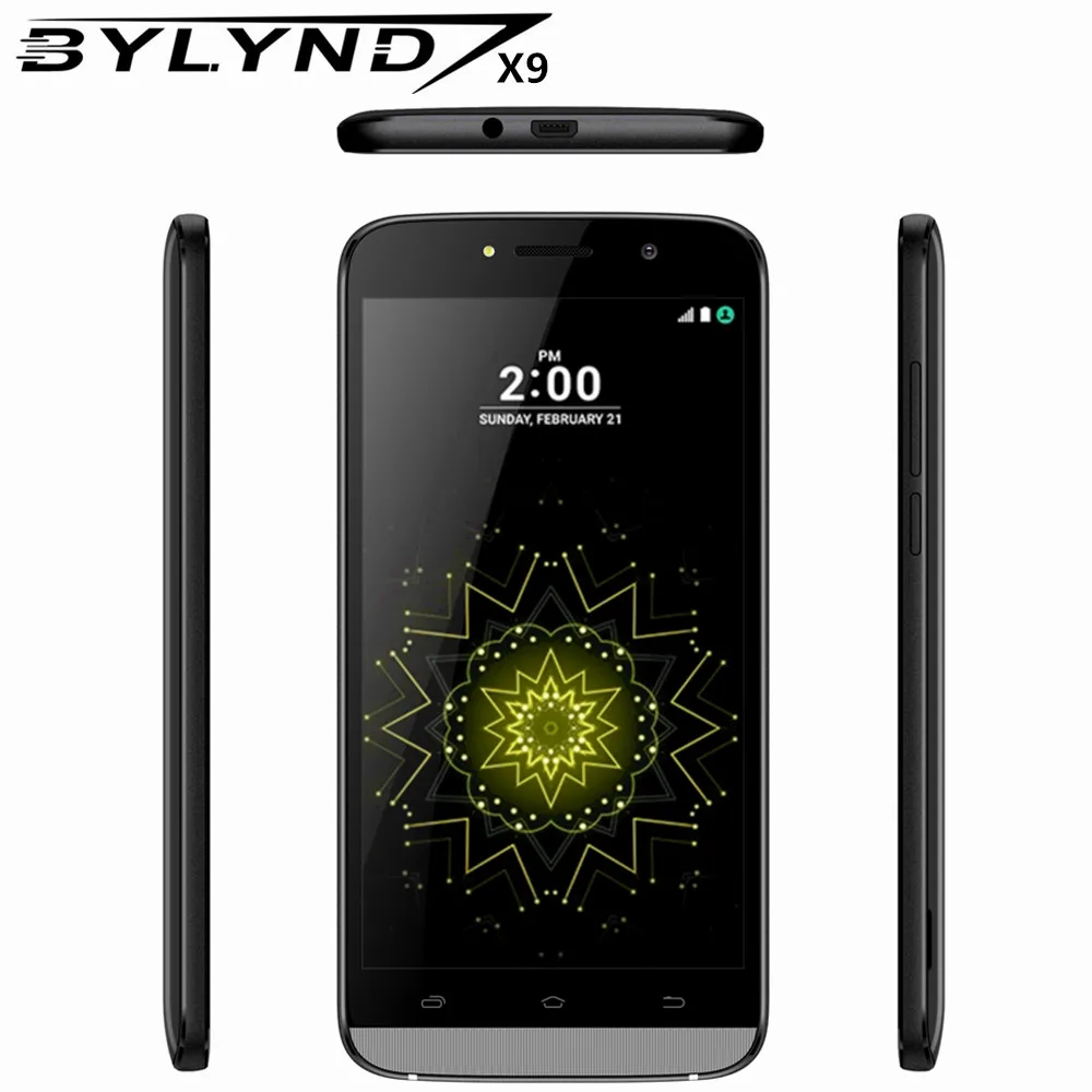 Оригинал BYLYND X9 дешевые celular 2MP + 5MP фронтальная/задняя камера смартфоны