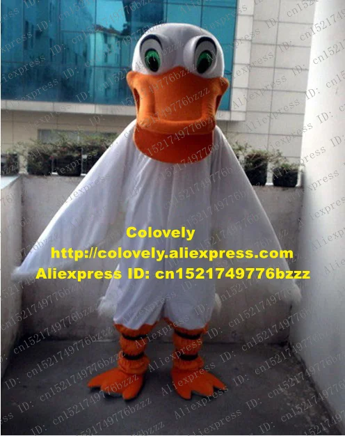 Умный костюм-талисман с белой уткой Mascotte Die Ente Quackquack Duckling продолговатым желтым