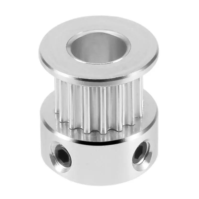 Aluminum GT2 16 Teeth 6mm Bore Timing Belt Pulley Flange Synchronous
