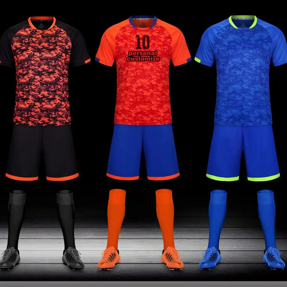 

customize Football team Kit customize Name Number Logo Soccer Jersey uniform adult Kids Football Training Sets Blank Version