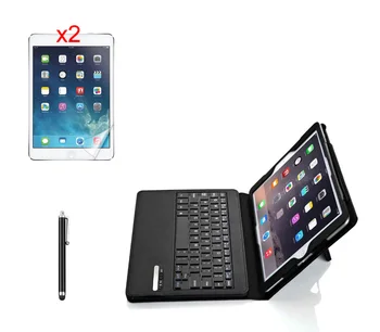 

Detachable Wireless Bluetooth Keyboard & Stand PU Leather Cover Case + 2* Matte Films + Stylus For Apple iPad Pro 9.7" Tablet
