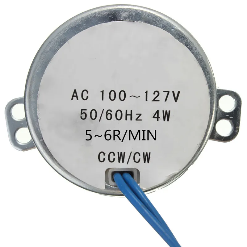 Синхронный двигатель синхронный 50/60 Гц переменного тока 100 ~ 127V 4 Вт 5/6 об/мин
