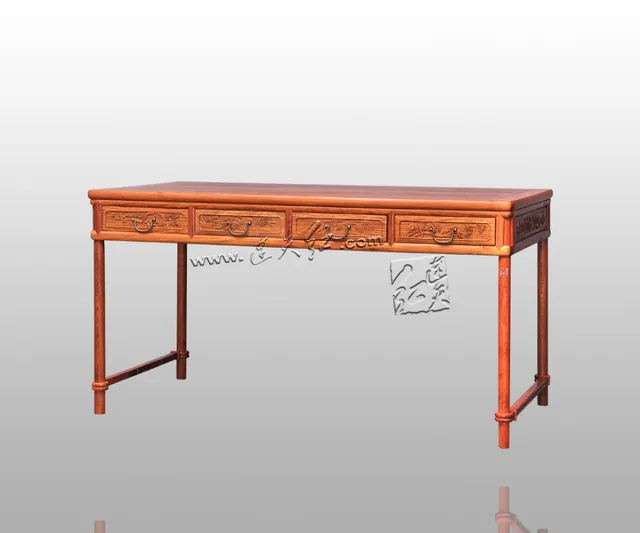 Rectangle Rosewood Office Computer Desk Clical Antique Solid Wood Rectangle Rosewood Office Computer Desk Clical Antique Solid Wood Living Room Furniture Annatto Wooden Laptop Table
