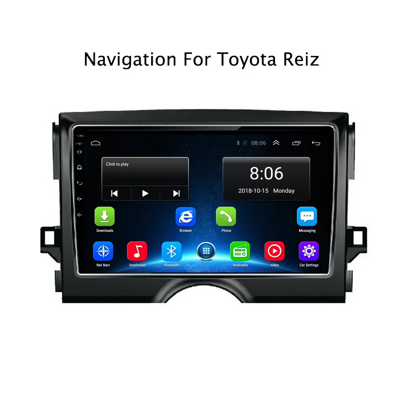 Top 9" 2G RAM 32G ROM Car DVD GPS Navigation For Toyota Reiz 2010-2013 with Radio Head Unit,support 4G LTE 1