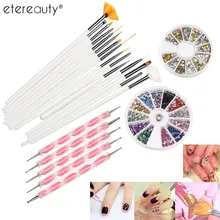 ETEREAUTY Новая женская многоцветная наклейка для дизайна ногтей с 20шт кисть для рисования лаком инструмент для ногтей расставляющая ручка Набор инструментов украшения
