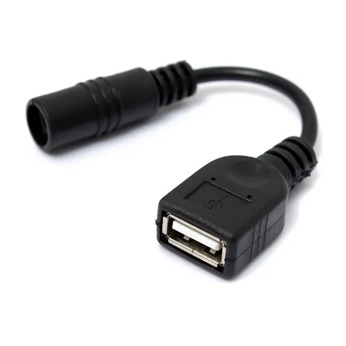 

CY 5V USB Female to DC Power Jack 5.5 2.1mm Charge Cable for Cell Phone & Tablet