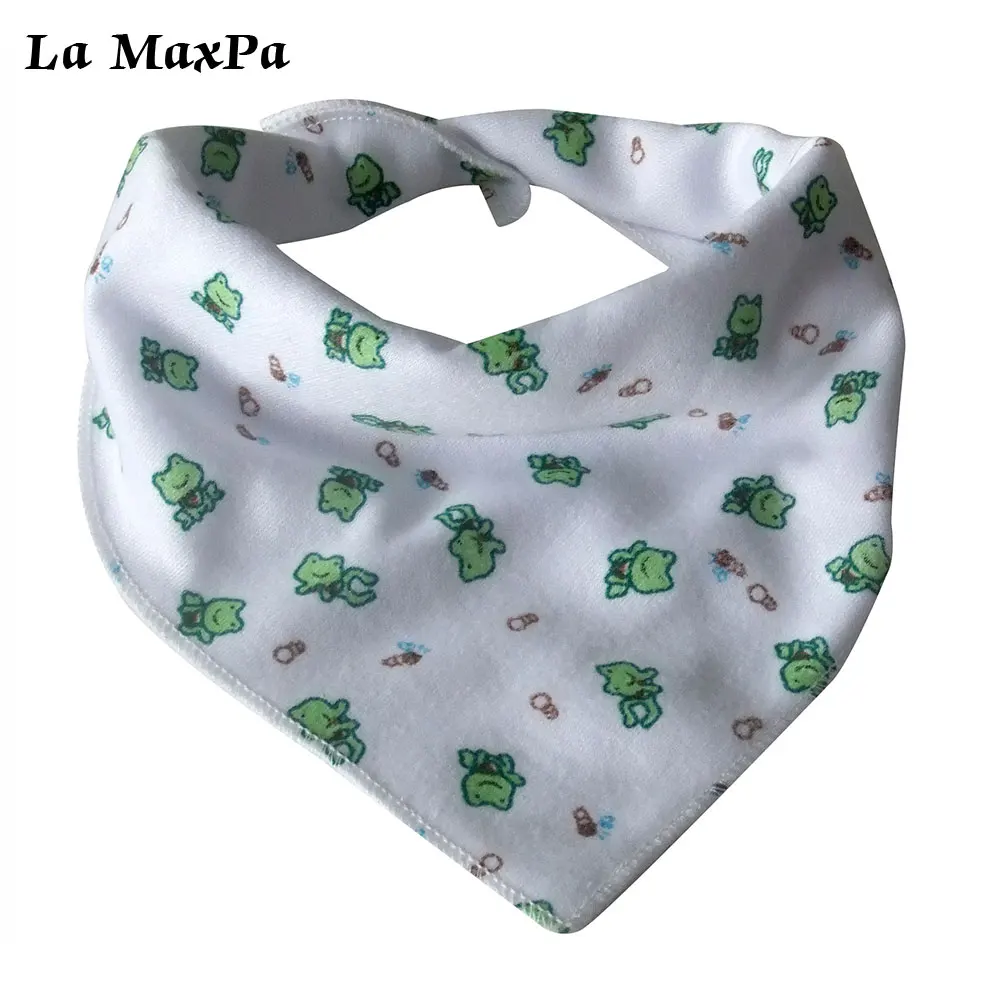 

2018 New Baby Bib For Girls Cartoon Print Bibs & Burp Cloths Cotton Bandana For Babies Fashion Infant Waterproof Triangle Scarf