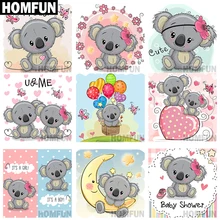 HOMFUN-cadre carré ou rond pour peinture en diamant,