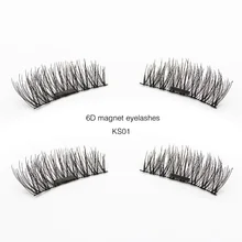 Genailish 6D Magnetic Eyelashes False Eyelashes Natural Long Eyelashes Full Strip Magnet Lashes Hand Made Fake