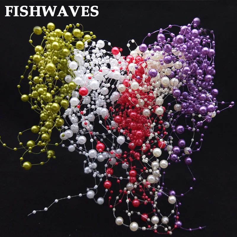 FISHWAVES 5 м круглые жемчужные бусины для вечерние аксессуары для цветов Diy свадебные ремесла украшение букетов Красочные Бусины