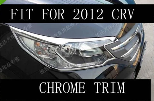 

Chrome Front head light cover trim trims fit for 2012 2013 2014 honda CRV CR-V