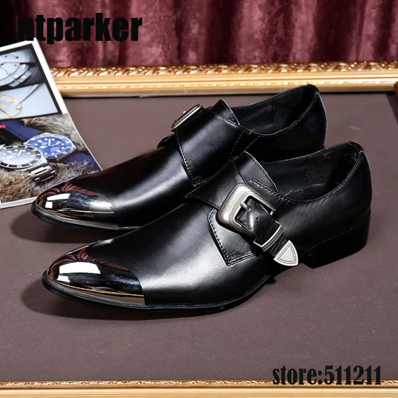 mens shoes with metal heels
