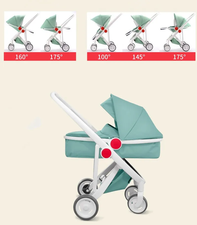 Babyruler/детская коляска 3 в 1 с высоким пейзажем, складная детская коляска для новорожденных, модная детская коляска в европейском и русском стиле