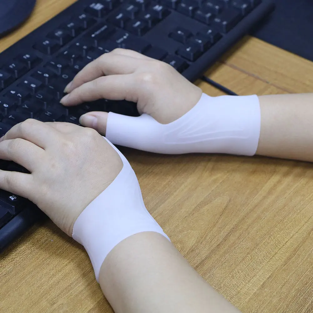 Wrist Brace 1pcs Silicone Gel Therapy Wrist Thumb Support Gloves Arthritis Pressure Corrector Carpal Tendonitis Protection