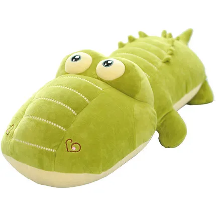 Большой размер, 130 см, мультяшная длинная подушка с крокодилом, плюшевая игрушка, мягкая подушка с большими глазами, Kawaii, милые подарки для детей - Цвет: Зеленый