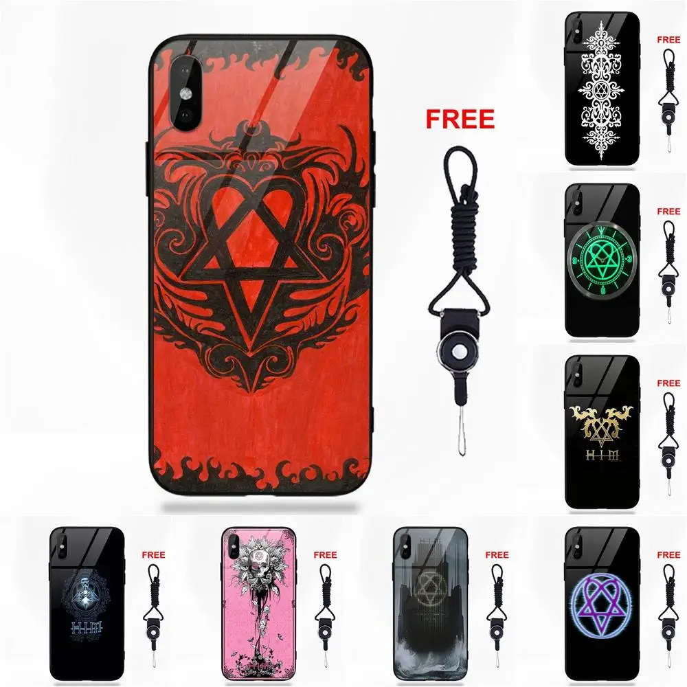 

For Galaxy S8 S9 Plus For Huawei Honor 7X P20 Lite Mate 10 Pro Redmi 5 Note 5A 6 Tempered Glass Printing Fashion Him Heartagrams