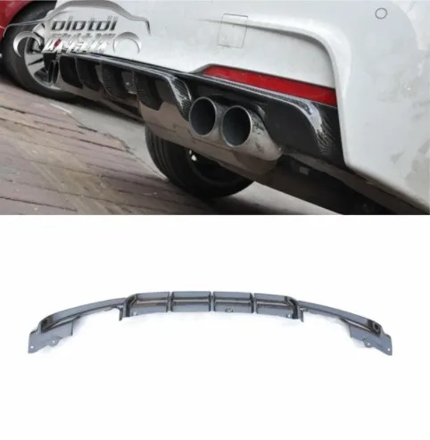 

Top Quality Carbon Fiber MP style Rear bumper lip for BMW F30 M-TECH car rear diffuser auto rear spoiler lip Fits MT bumper