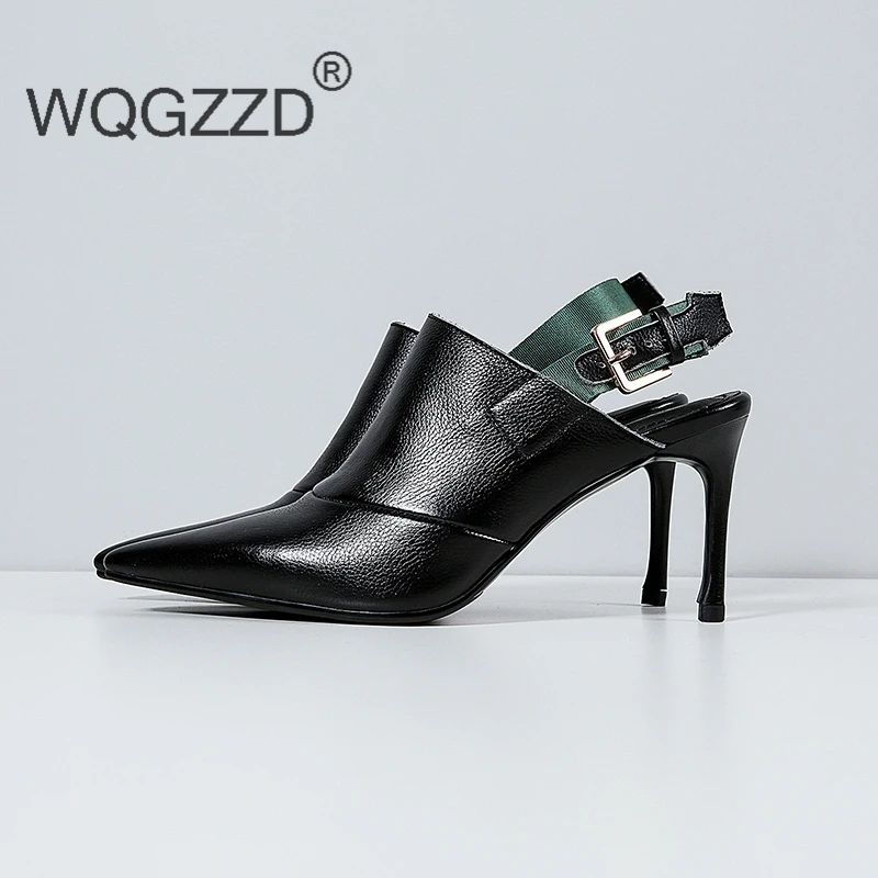 Neue Black white Chaussures Mode Aus Femme Absätzen creamy Mit Frauen Lederband Echtem Sandalen Gladiator Hohen Schuhe 2018 ARqdTA