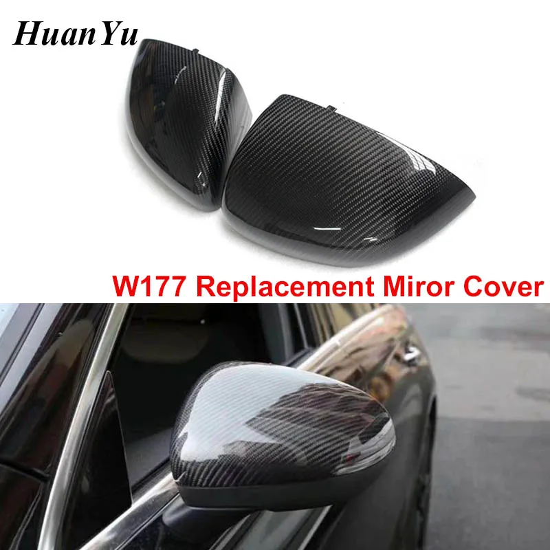 carbon fiber Replacement for Mercedes Benz AMG GLA45 car mirror cover cap ABS