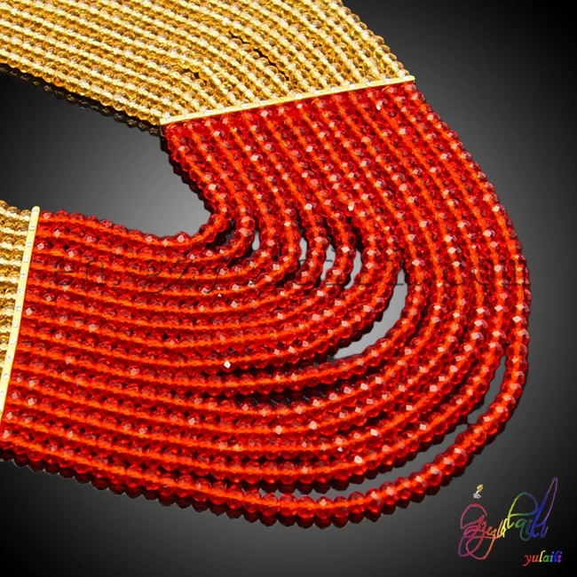 Yulaili очаровательный двухцветный ювелирный набор Модный комплект ювелирных украшений