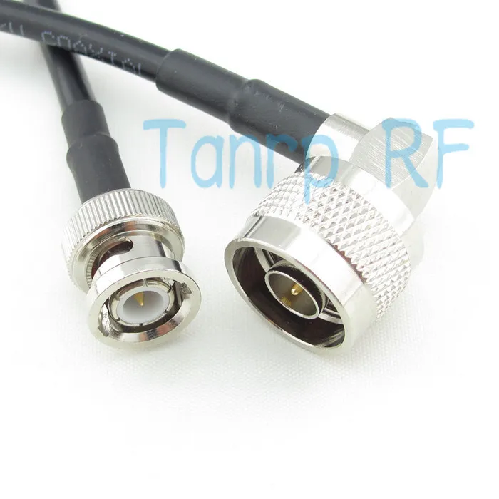 Details about   TNC Male Right Angle to BNC Male RG400 RF Coaxial Coax Cable 2.74M/9Ft 