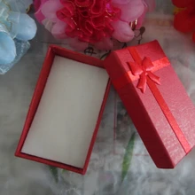 48 шт/партия красные наборы ювелирных изделий коробки, бумажная коробочка для ювелирных изделий ожерелье/серьги/Кольцо Подарочная коробка