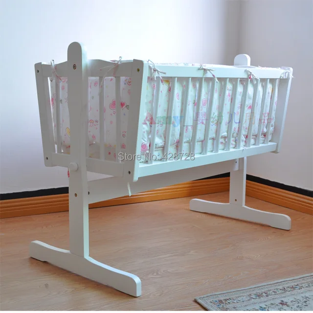 Baby cradle bed quality solid wood baby bed bedding bb bed baby shaker