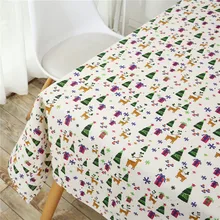 Rectangle Tablecloth Christmas decorate tree deer gift Printed Table Covers Dust Proof Thick Tablo Cloth Home Kitchen Decoration