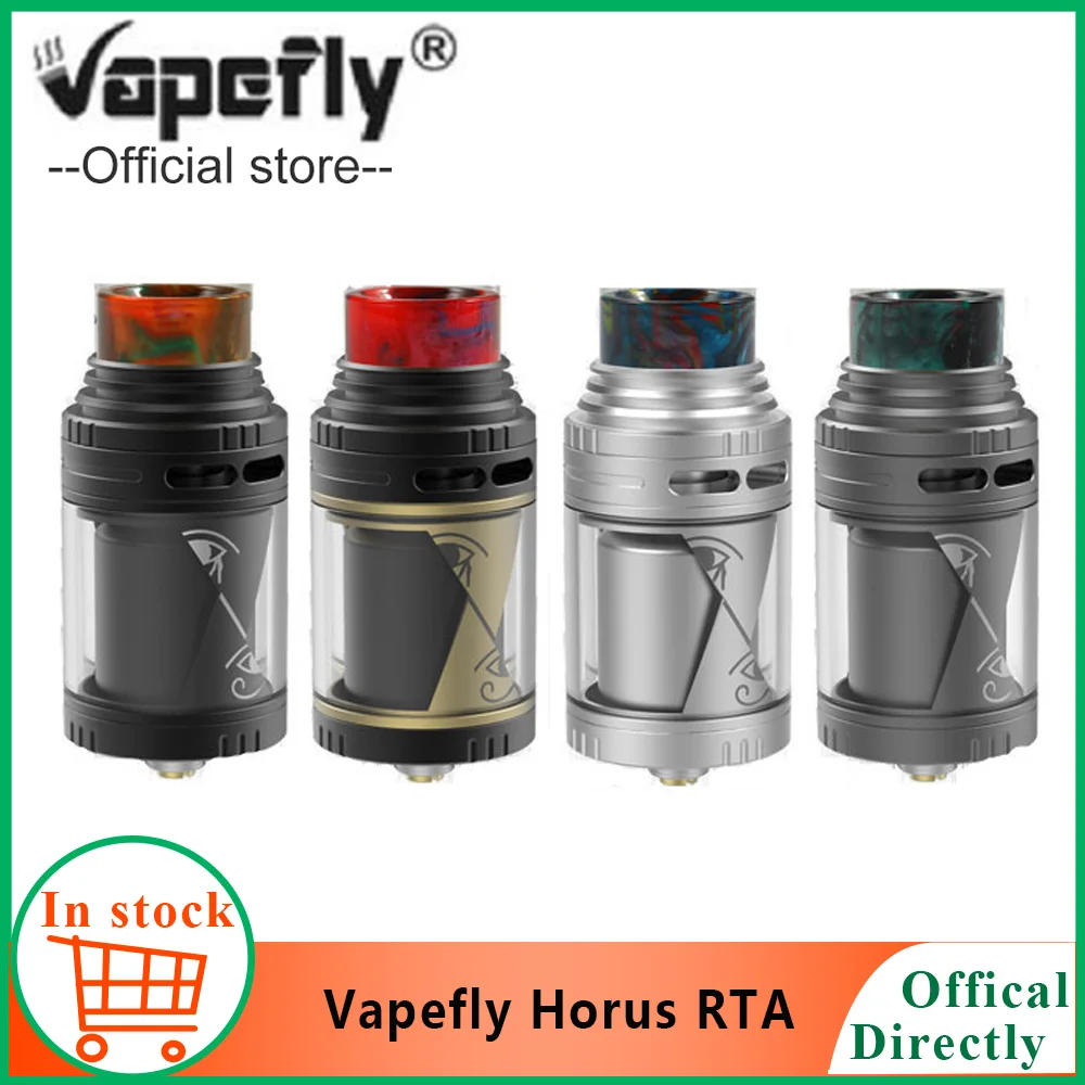 Новейший Vapefly Horus RTA атомайзер для электронных сигарет бак 25 мм 4 мл емкость с 24 к