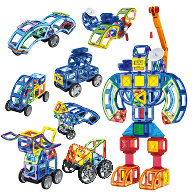 3D дизайнерские магнитные строительные блоки, большой Строительный набор, детские развивающие игрушки для мальчиков и девочек, подарок для малышей