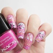 KADS Новая Мода Довольно Сиреневый-Красный Цвет Ногтей Штамп Блеск лак для Стемпинга Искусства Ногтя Штамповка Лак Для Женщин Ногтей Маникюр DIY инструменты