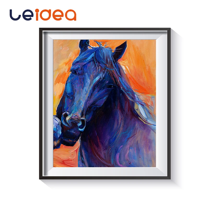 

Paint By Number Animal Painted Horse Modern Unframed Canvas Digital Pictures Coloring By Hand Unique Gift Home Decoration