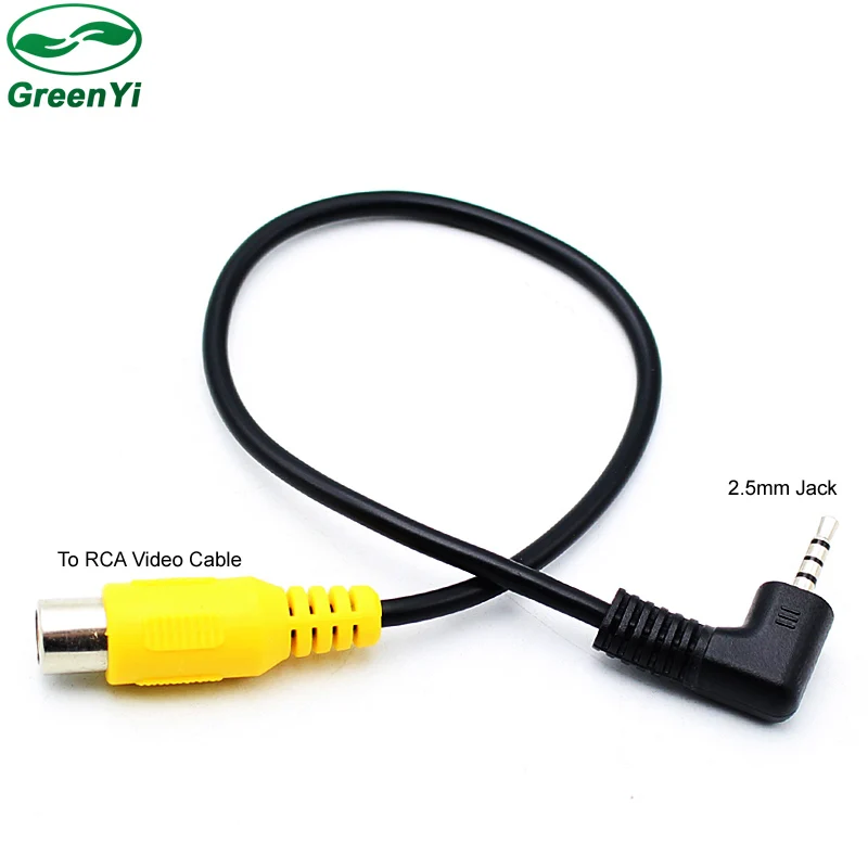 

GreenYi 3PCS 2.5mm Jack Video Cable Adapters Male Plug To RCA Cable Female Port For Car GPS DVR Video AV Adapter Monitor System