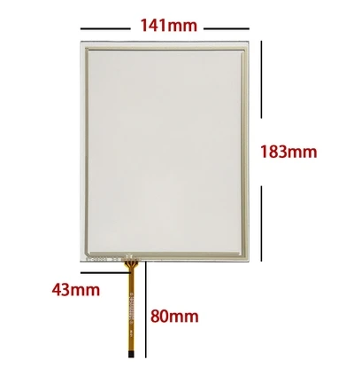

New 8 inch 4 line resistance touch screen 183*141 mm for AT080TN52 V.1