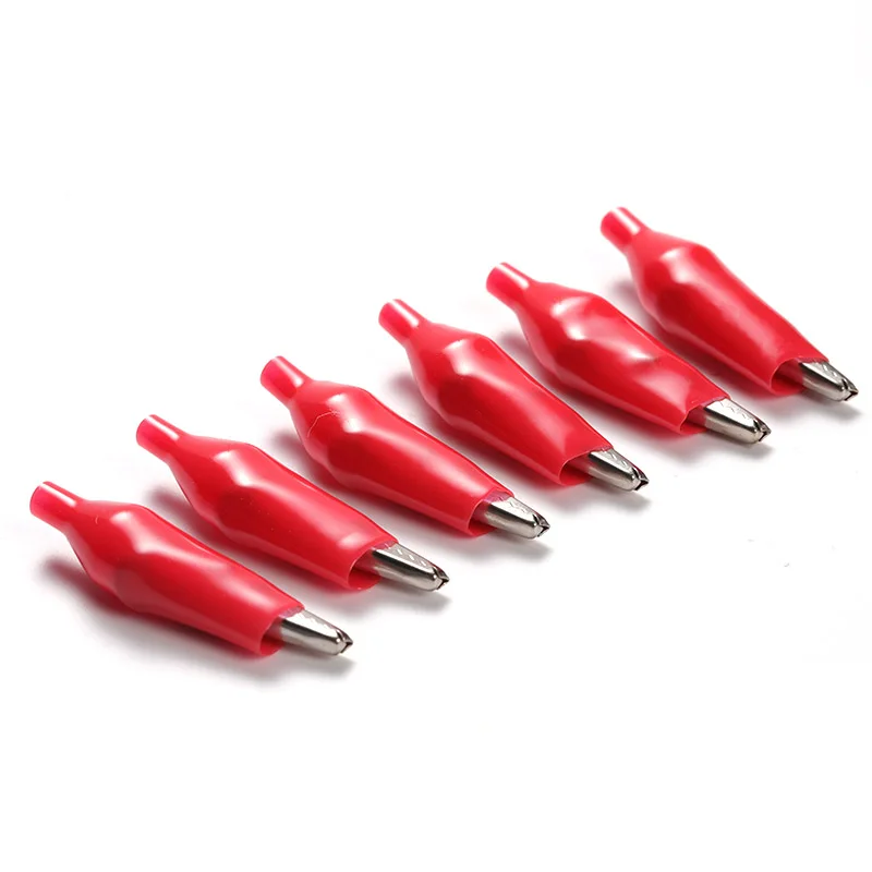 Insulated Boots Metal Alligator Clip Small 28mm Large 45mm Electric Test Red Alligator Clip For Testing Probe Instrument