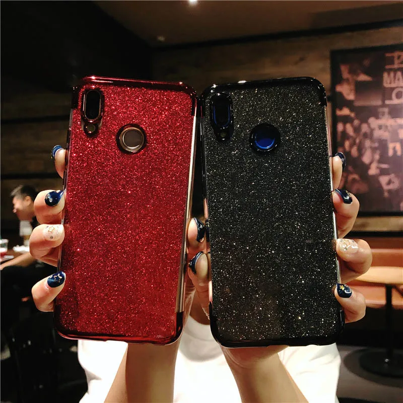 

Glitter TPU Phone Cases For Huawei Mate 10 20 Lite 9 Pro 20 X 8 Honor 8X Max 7X Play Y5 Y6 Prime 2018 Y9 2019 Silicone Case