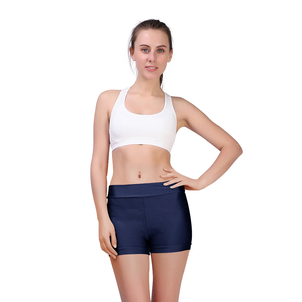 SPEERISE-Womens-Skinny-Dance-Mid-Waisted-Shorts-White-Lycra-Spandex-Capris-Workout-Gymnastics-Ladies-Fitness-Shorts (2)