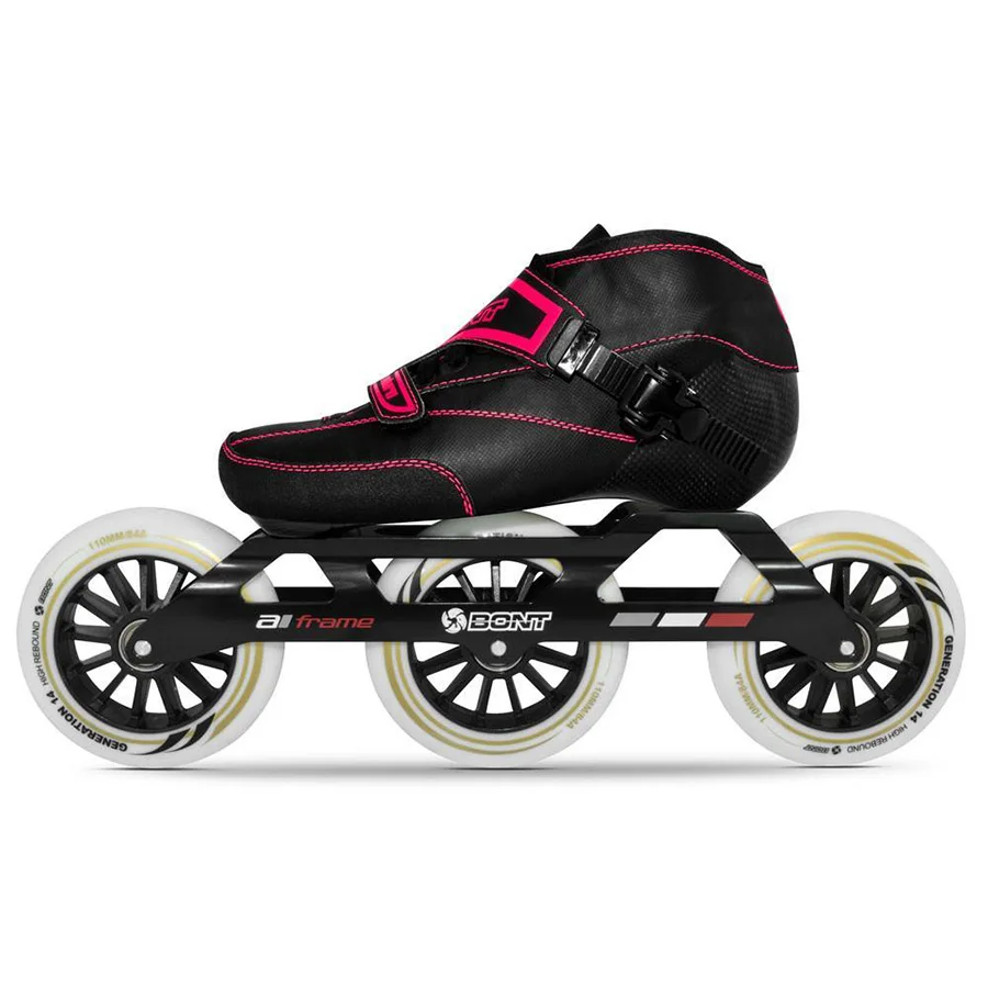 100% الأصلي بونت إندورو 2PT 3*100/3*110 مللي متر كيد سرعة حذاء تزلج بعجلات Heatmoldable ألياف الكربون حجم 29-35 الطفل سباق Patines
