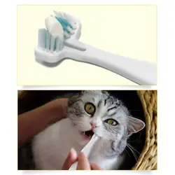 Зубная щетка для собак Двойные головки зубы очиститель со щеткой ПЭТ освежитель полости рта Уход за полостью рта для собака уход за котом