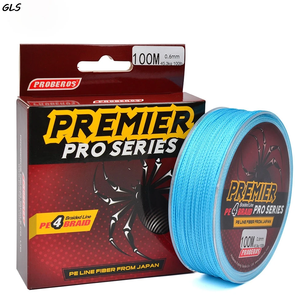 

100m 4 Strands Braided Fishing Line 5 Colors Super PE Line Strong Strength Fishing Line