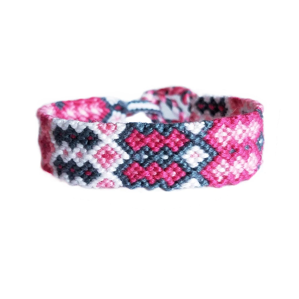 Multithread Arrow Chevron Woven Friendship Bracelet Boho Hippie Zig Zag