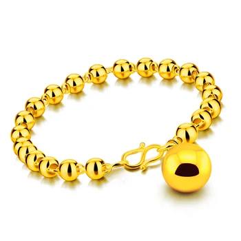 

Goldc olorbell bracelet for woman/girl Fashion classic design brand jewelry 6MM 18cm golden wrist chain Wedding gifts