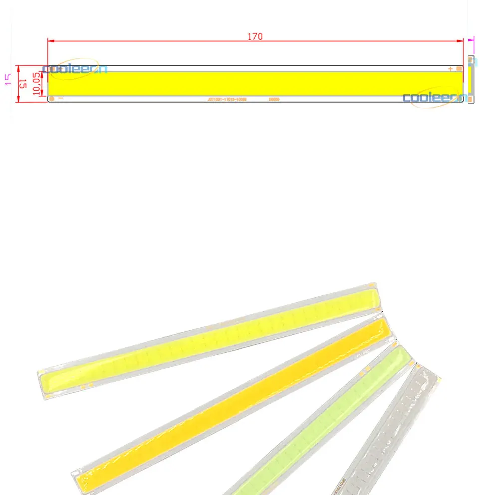 140x15mm 4W LED Strip COB Bulb 12V 14CM Bar Lights Warm Cold White Blue Color LED Lamp for Car House Decor Lighting DIY (1)