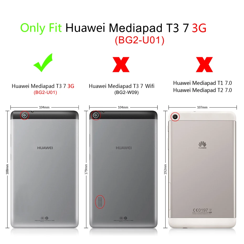 Чехол для huawei MediaPad T3 7,0 3g BG2-U01, тонкий магнитный складной чехол-подставка в виде книжки для планшета huawei T3 7 3g, Чехол+ пленка+ ручка